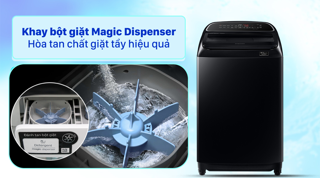 Máy giặt Samsung WA11T5260BV/SV - Khay bột giặt Magic Dispenser - TM DV Lê Triều