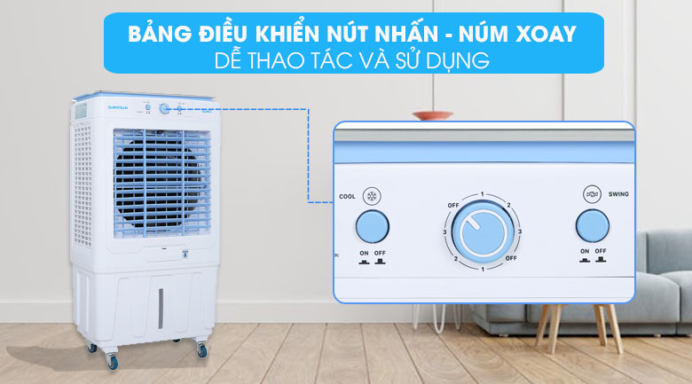 Bảng điều khiển dễ sử dụng - Quạt điều hòa không khí Daikiosan DKA-05000G - Thương mại Dịch vụ Lê Triều